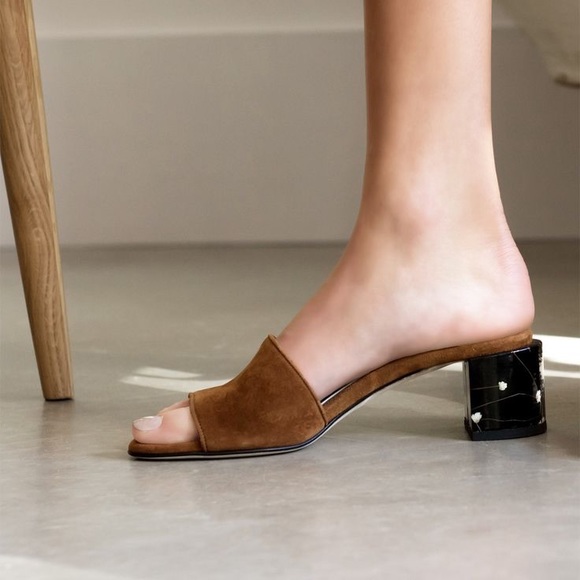 Dear Frances Copper and Black Mules - Picture 2 of 7